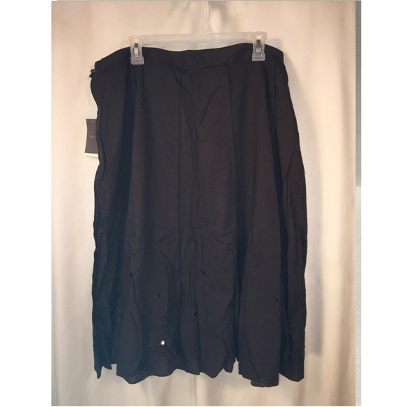 Merona Brown Dot Sequence A-Line Midi Plus‎ Size Skirt 22W - Picture 2 of 8